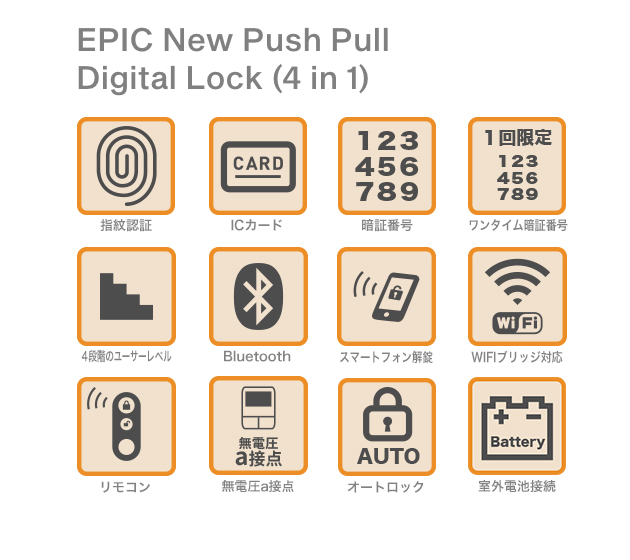 EPIC New Push Pull Digital Lock