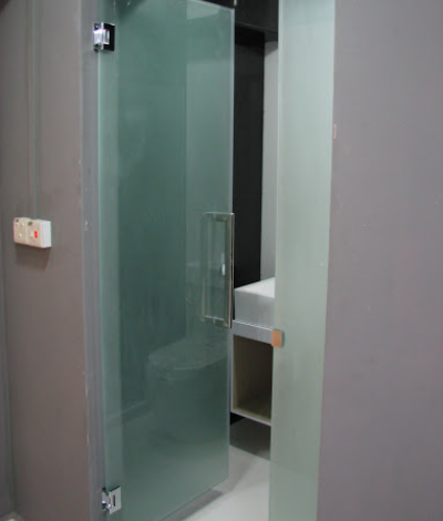 Frosted Glass Swing Door Clear