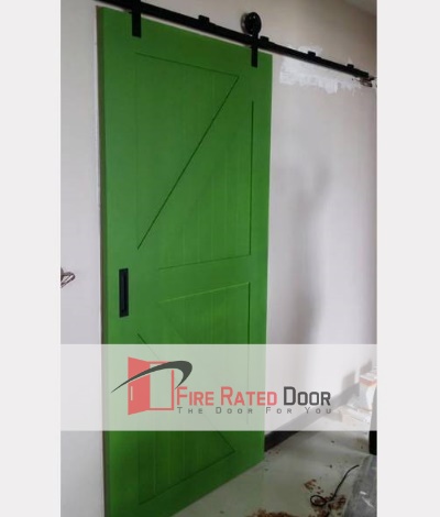 Call 96177025 to buy Kingdom Barn Door with Roller Track and Laminate HDB main door sales in Singapore