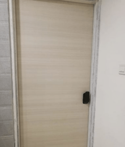 Creamy White Designer HDB Bedroom Door (Water and Scratch Resistant Laminate)