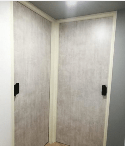 Industrial White Designer HDB Bedroom Door