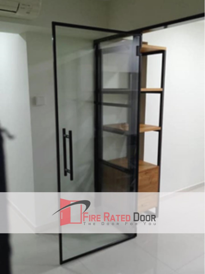 Call 96177025 to buy Black Frame Kitchen and Glass door Singapore sales